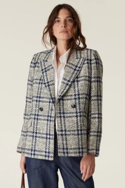 Alix Jacket - Navy Check