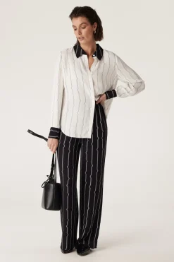 Allegra Stripe Blouse - Pulse Print