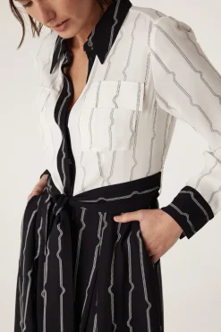 Allegra Stripe Dress - Pulse Print