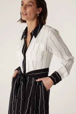 Allegra Stripe Dress - Pulse Print