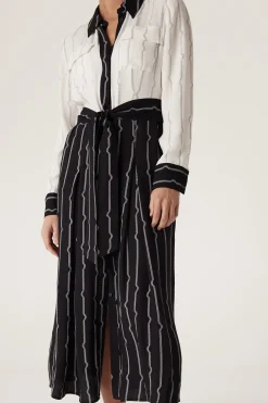 Allegra Stripe Dress - Pulse Print
