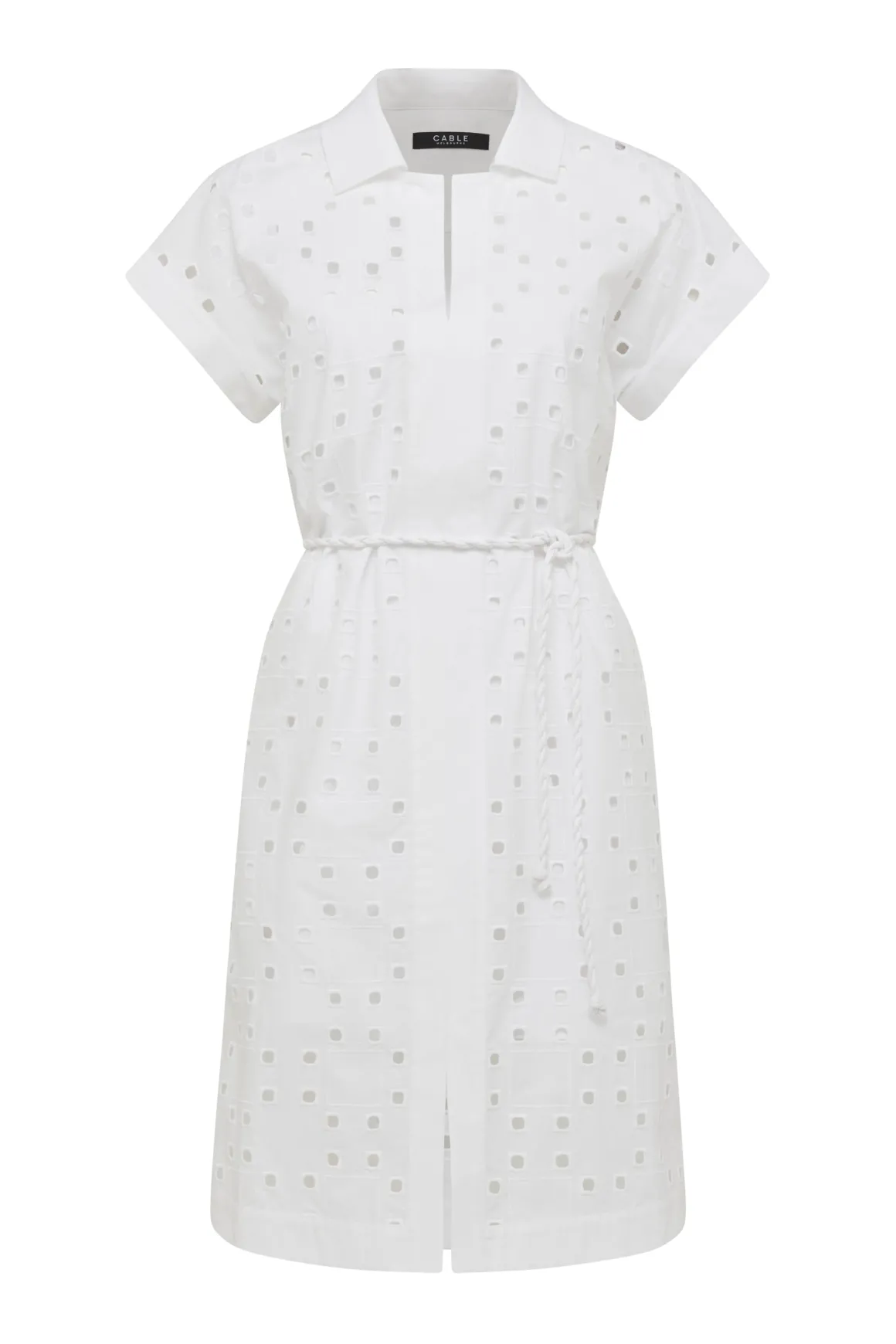 Ally Embroidered Dress - White