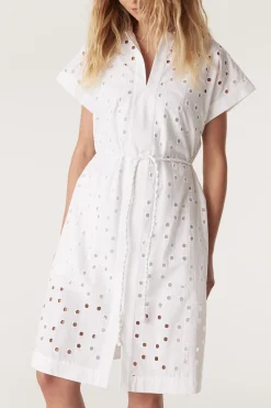 Ally Embroidered Dress - White
