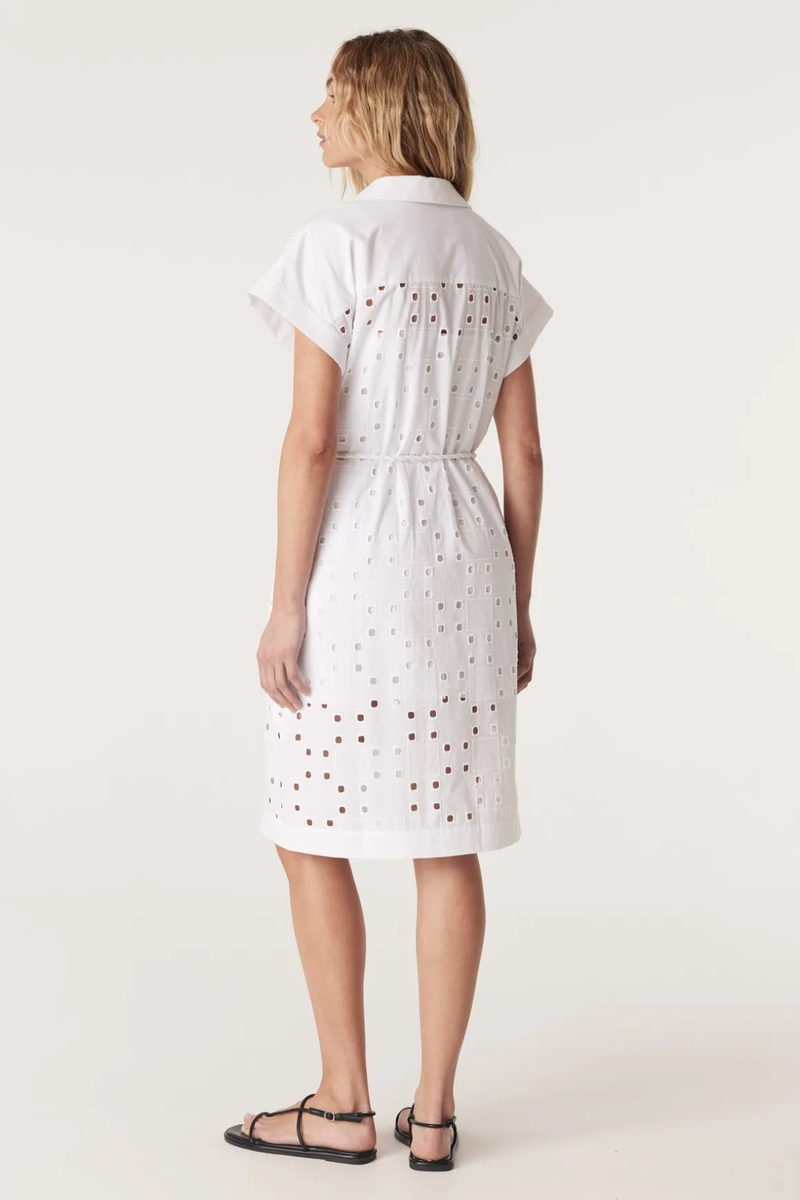 Ally Embroidered Dress - White