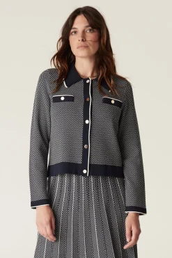 Astoria Crepe Jacket - Navy