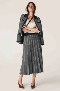 Astoria Crepe Skirt - Navy