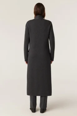 Ava Merino Knit Coat - Charcoal