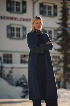 Ava Merino Knit Coat - Charcoal