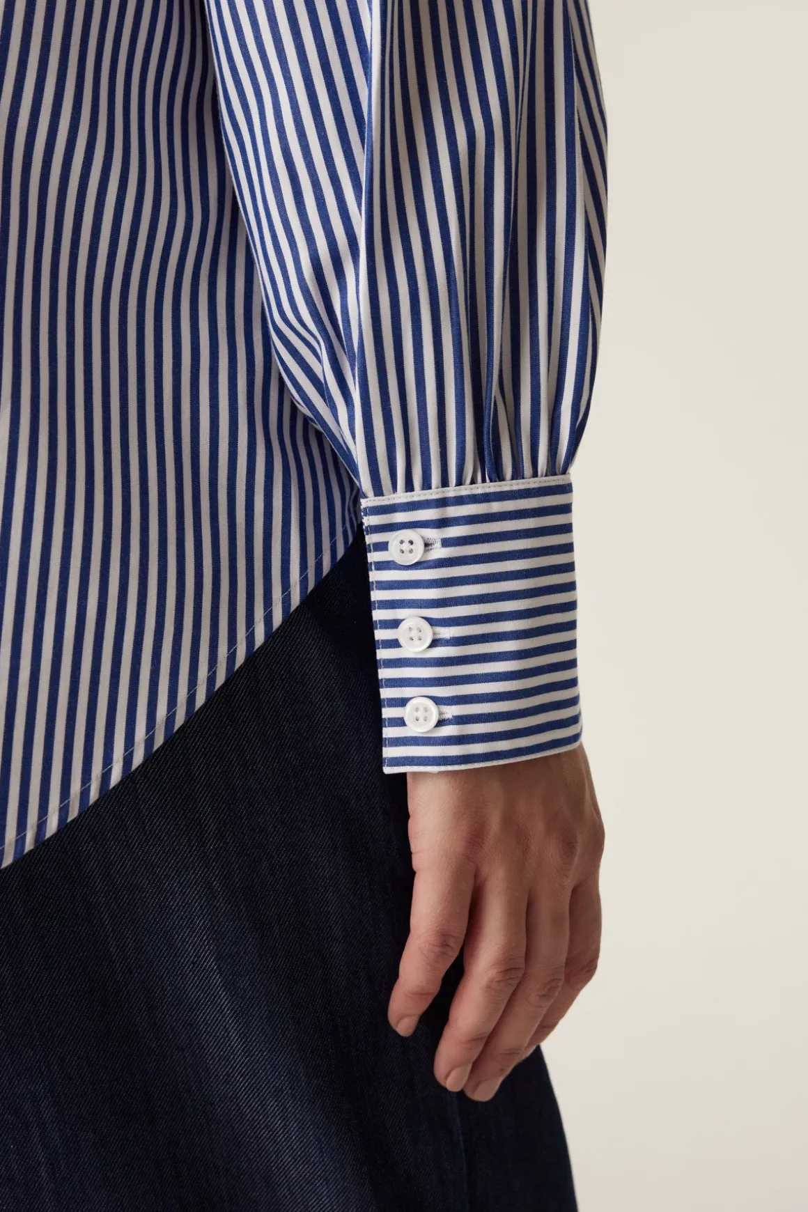 Boyfriend Shirt - Navy Stripe