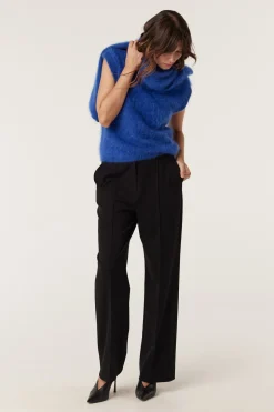 Brushed Pure Cashmere Wrap - Sapphire Blue