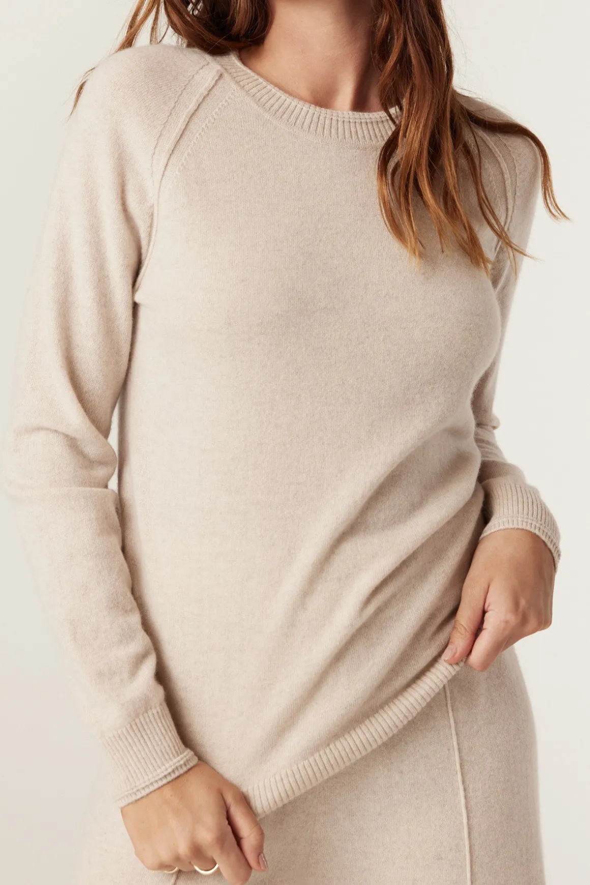 Cashmere Crew Jumper - Oatmeal