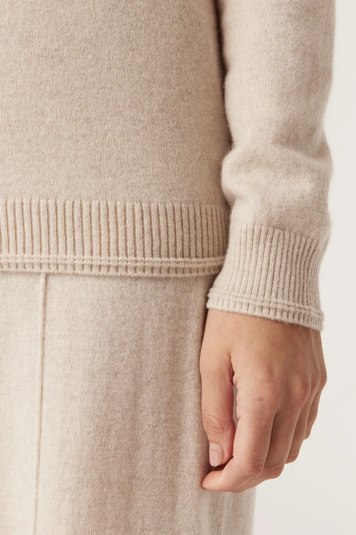 Cashmere Crew Jumper - Oatmeal