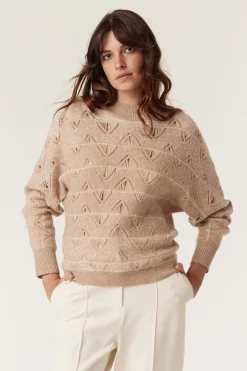 Cashwool Batwing Jumper - Latte