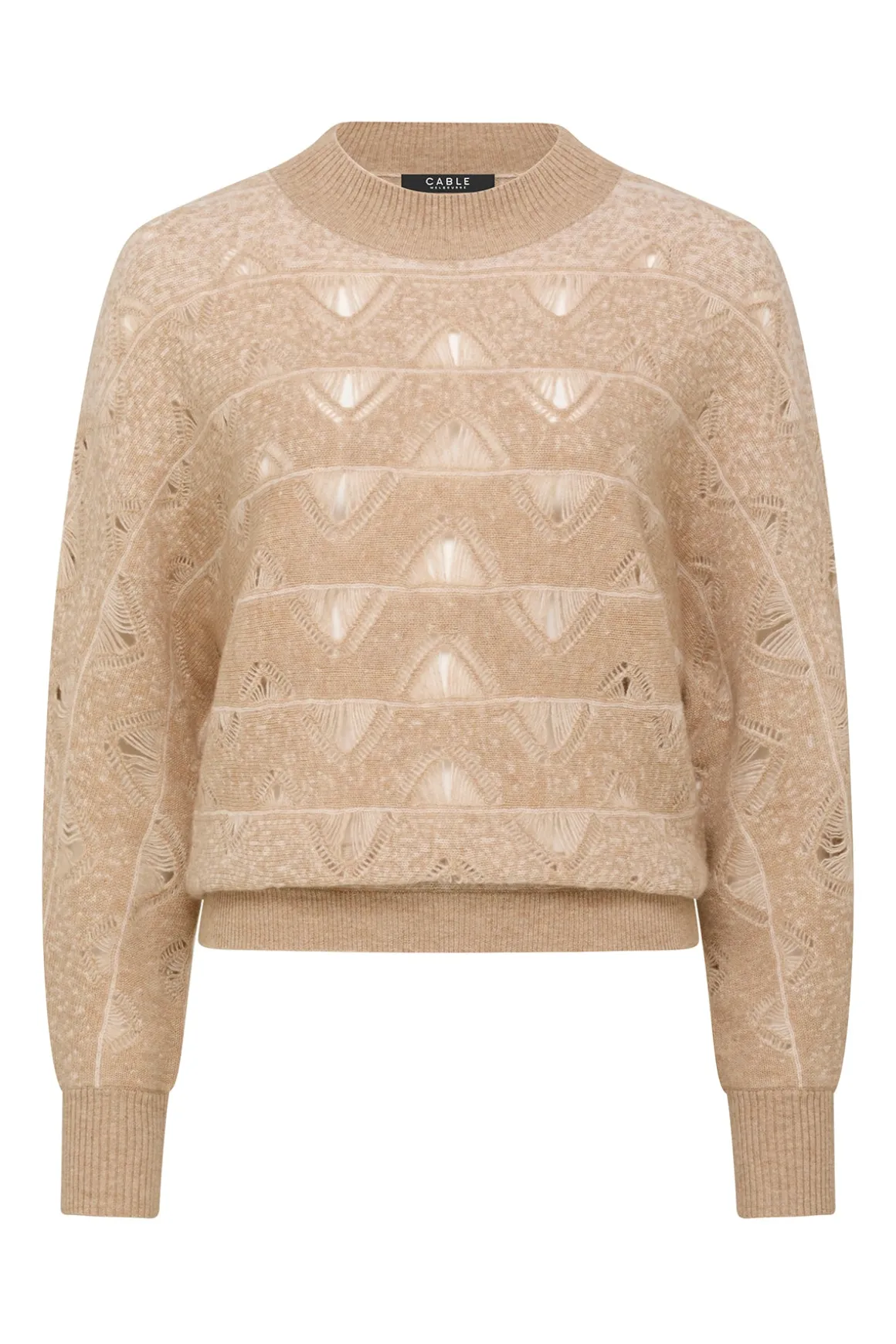 Cashwool Batwing Jumper - Latte
