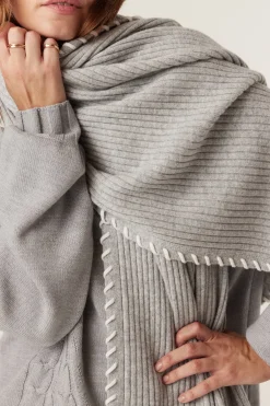 Cashwool Blanket Scarf - Grey Marle