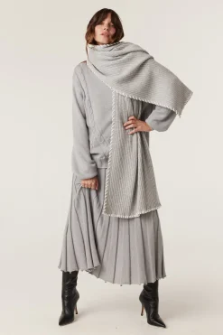 Cashwool Blanket Scarf - Grey Marle