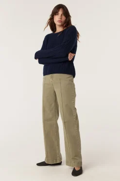 Cashwool Cable Crew Jumper - Navy