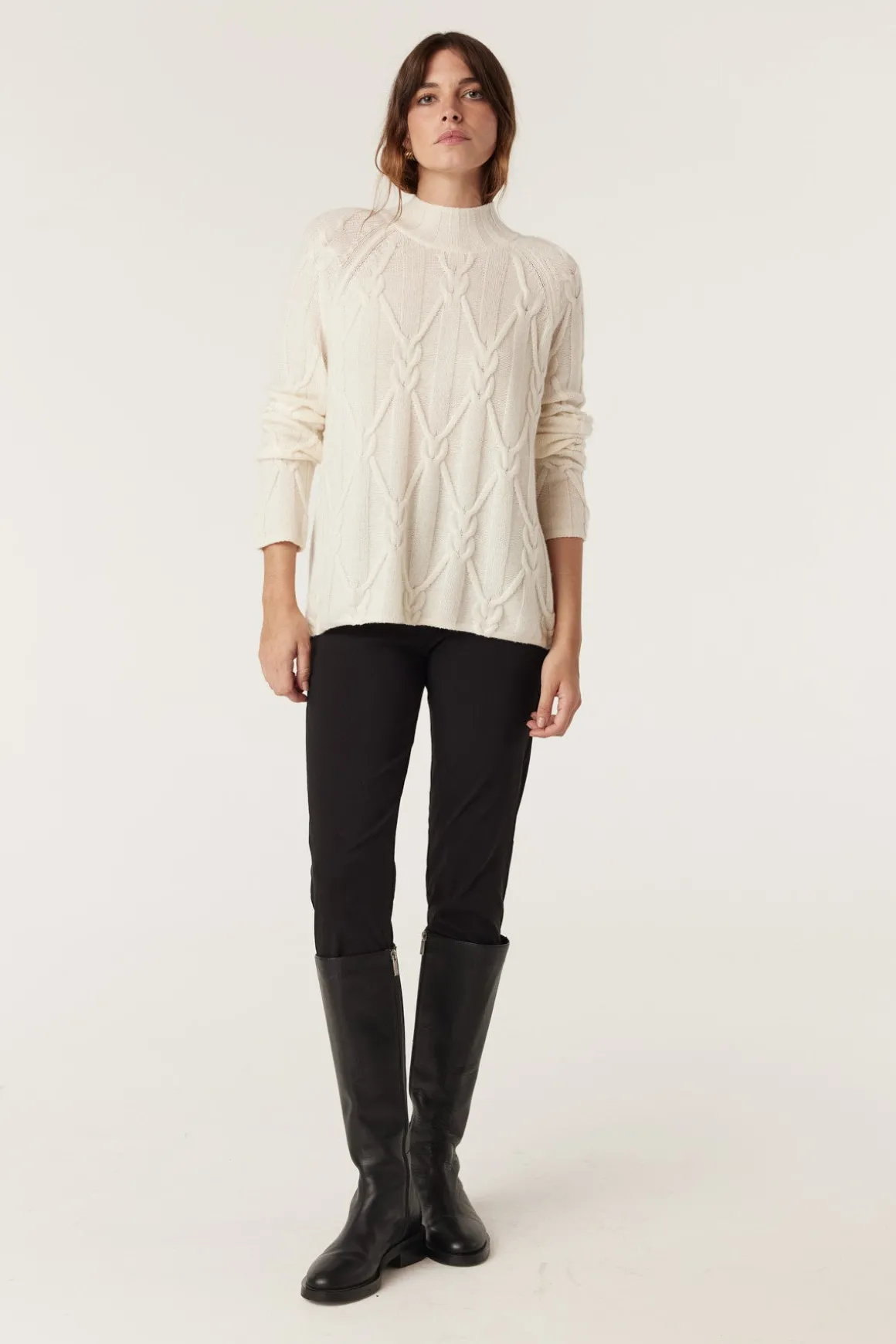 Cashwool Cable Jumper - Milk