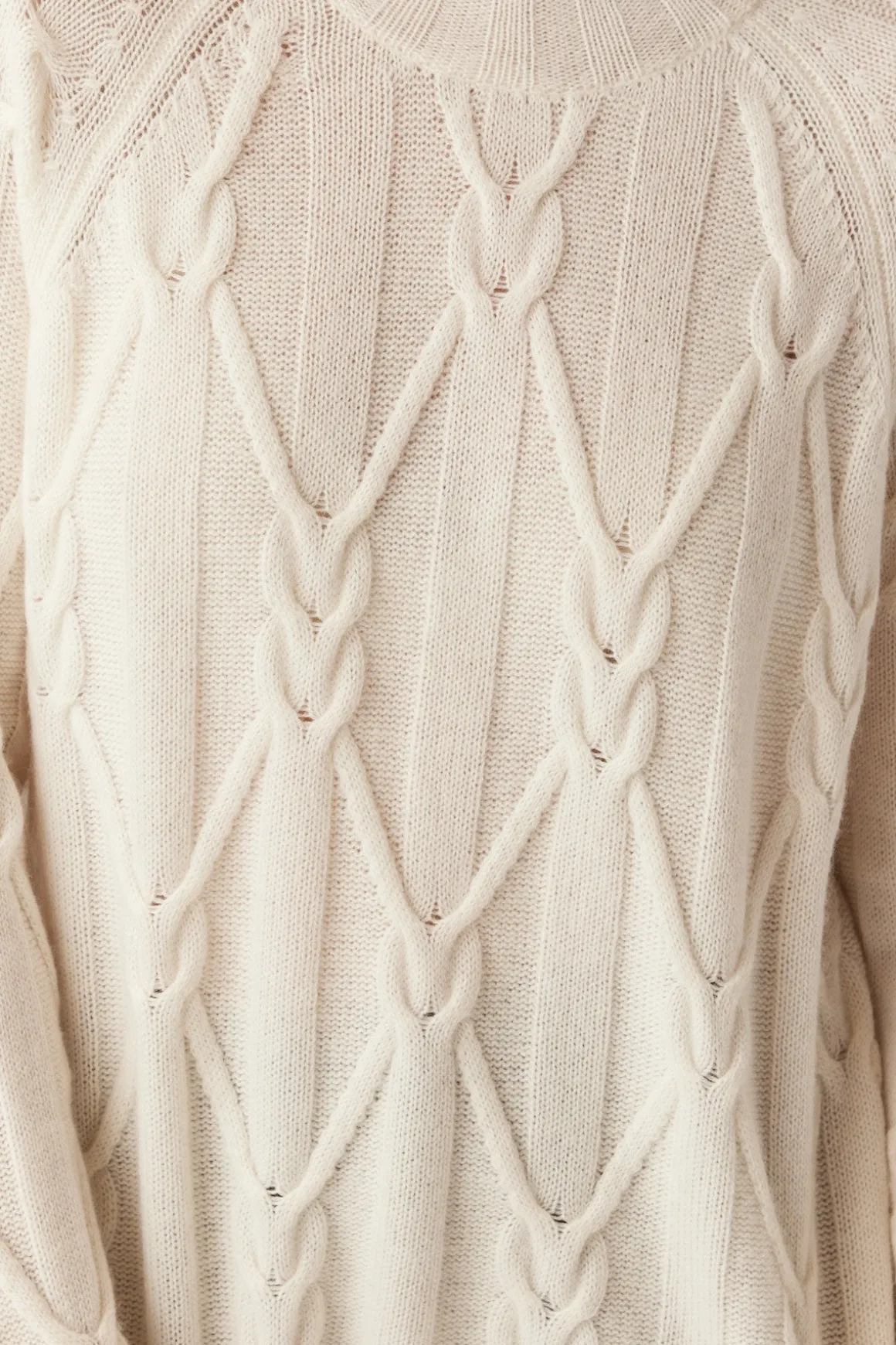 Cashwool Cable Jumper - Milk
