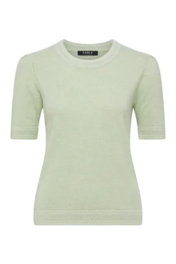 Cashwool Crew Tee - Pistachio Green