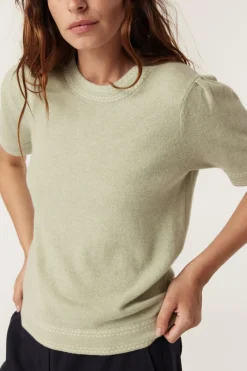 Cashwool Crew Tee - Pistachio Green