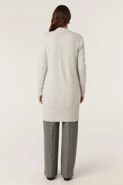 Cashwool Long Cardigan - Grey Marle