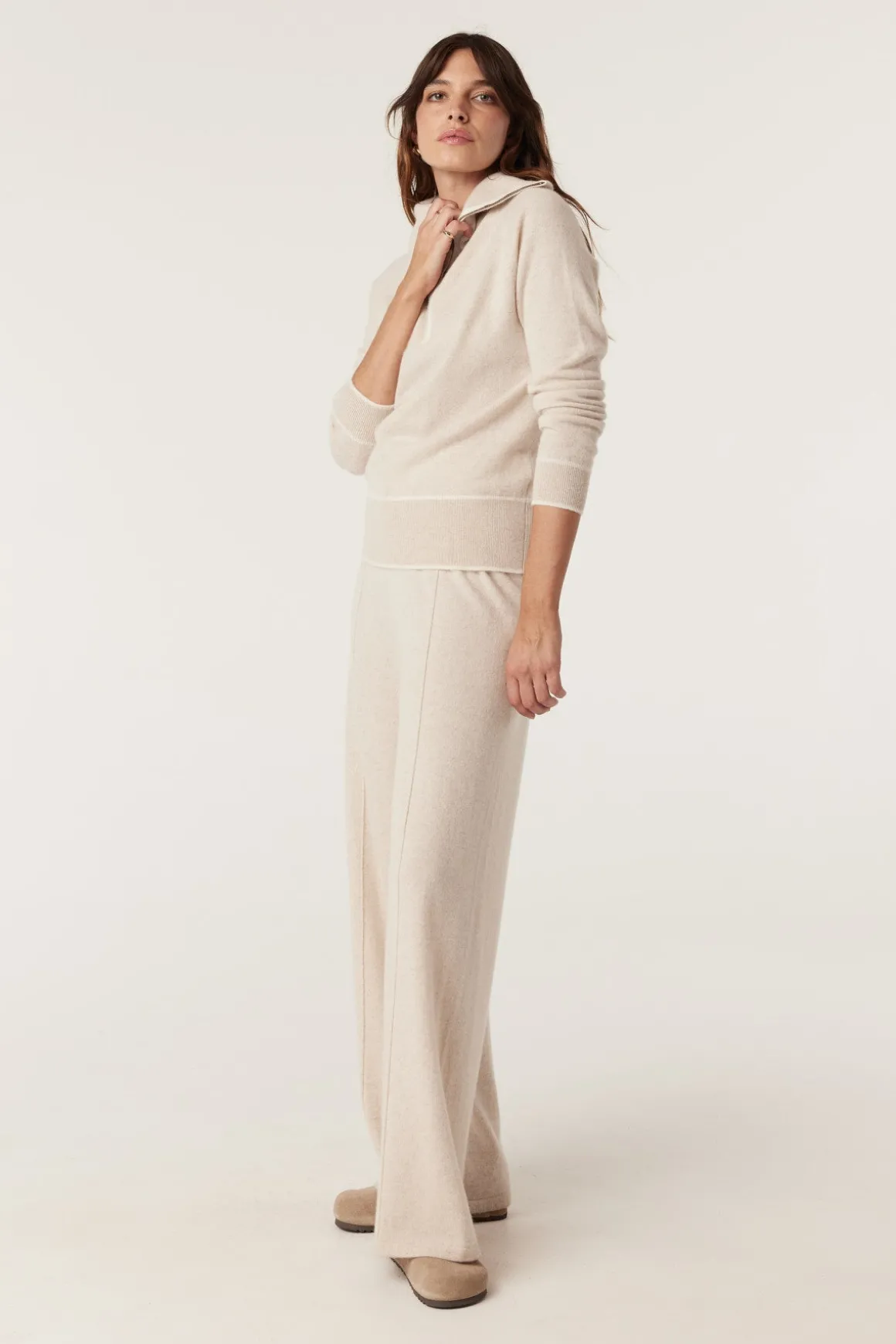 Cashwool Track Pant - Oatmeal