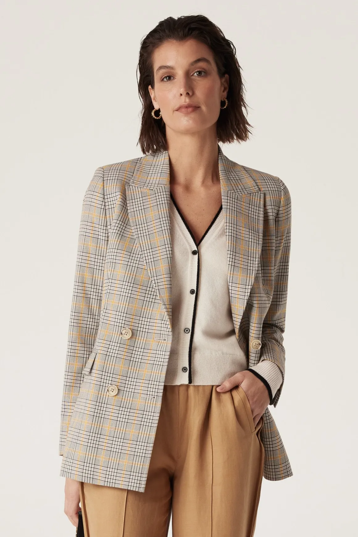Elton Blazer - Yellow Check