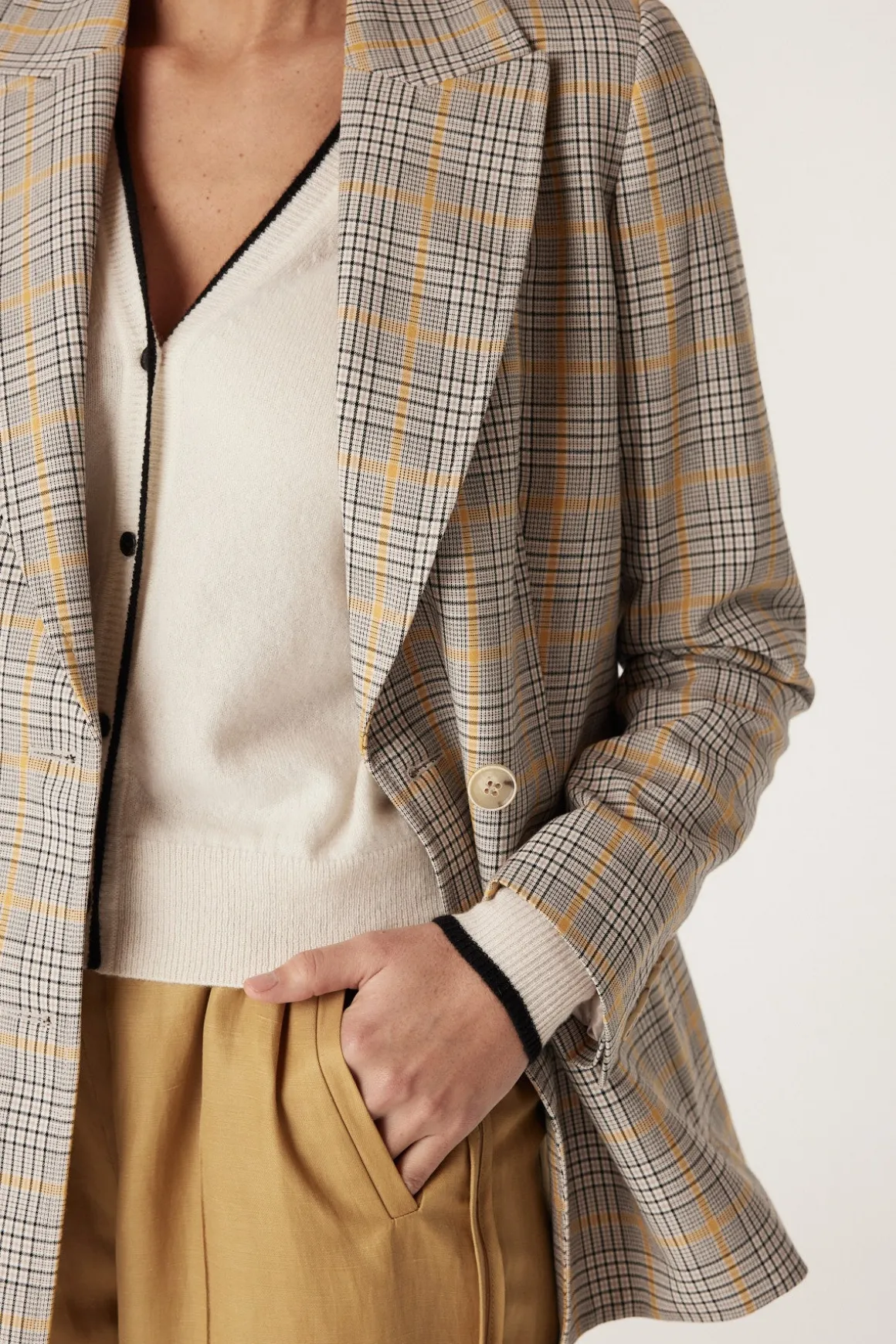 Elton Blazer - Yellow Check