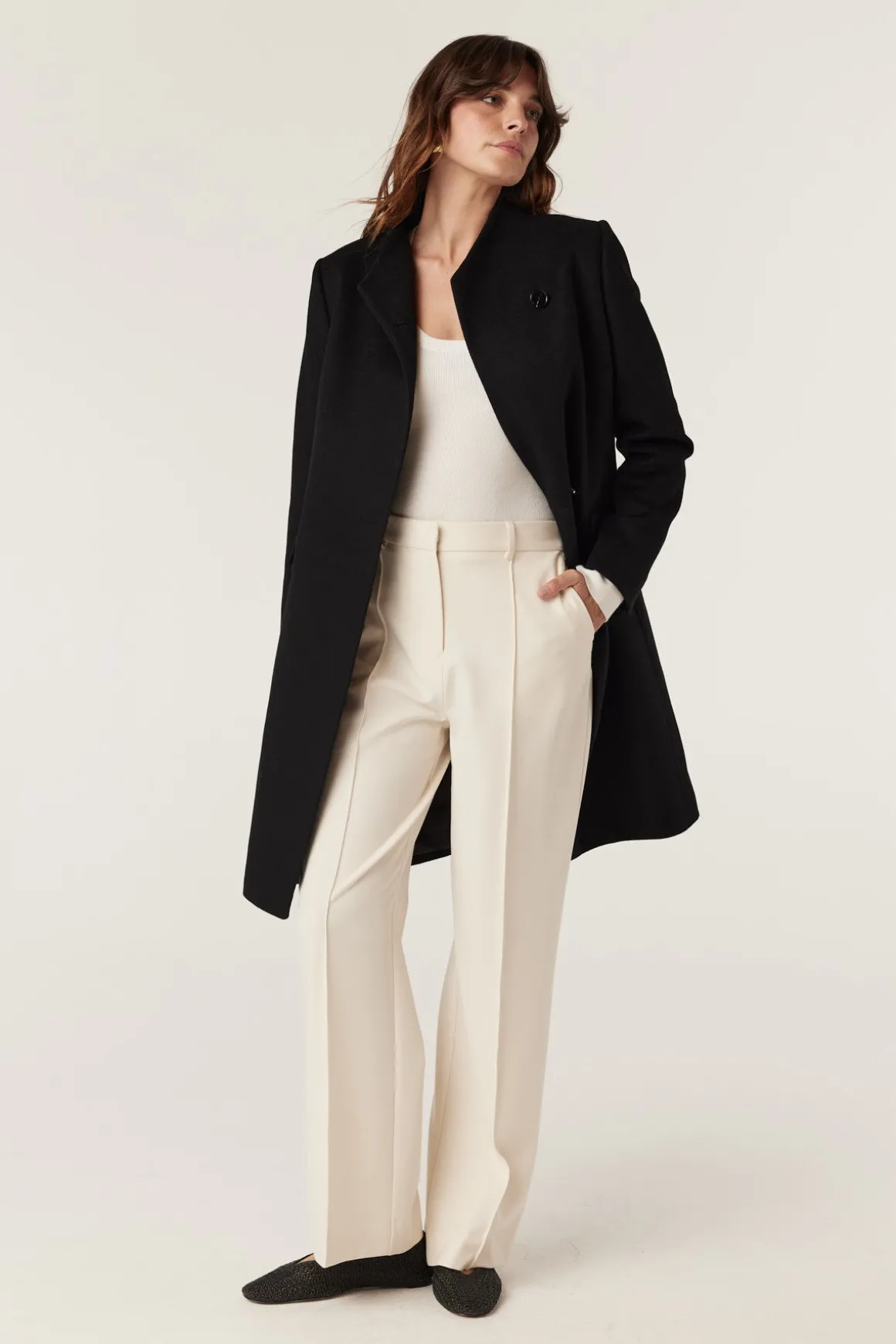 Eton Wool Coat - Black