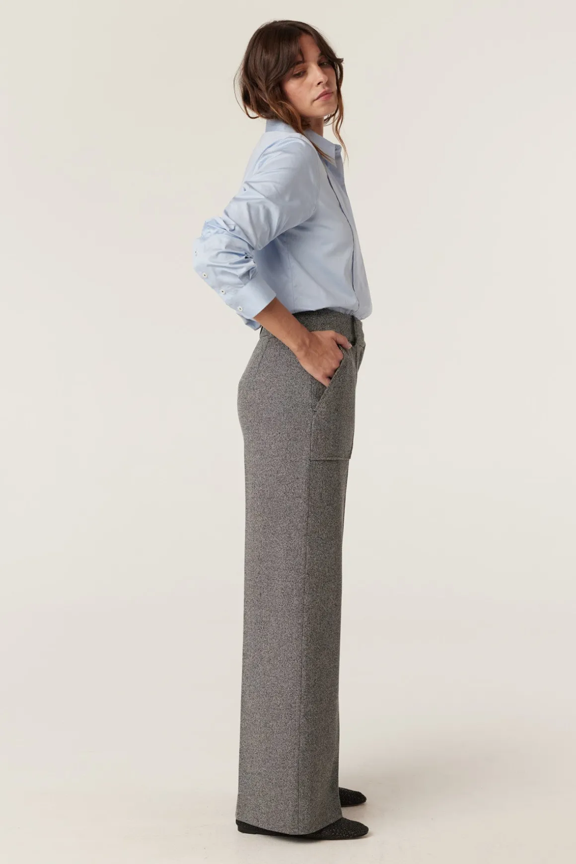 Evie Pant - Charcoal Marle