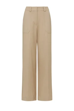 Evie Wide Leg Pant - Light Camel