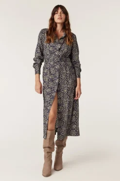 Grace Midi Dress - Reptile Print