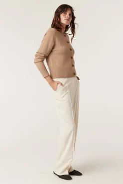 Harriet Merino Cardigan - Camel