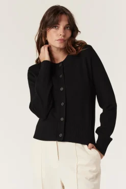 Harriet Merino Cardigan - Black