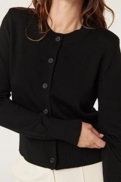 Harriet Merino Cardigan - Black