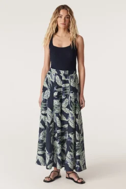 Havana Wide Leg Pant - Navy Floral