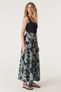Havana Wide Leg Pant - Navy Floral