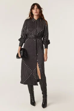 Imogen Dress - Linear Print