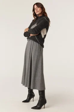 Lena Skirt - Charcoal Marle