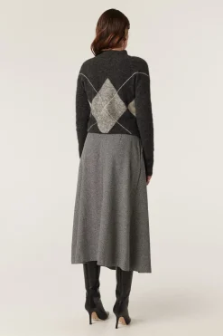 Lena Skirt - Charcoal Marle