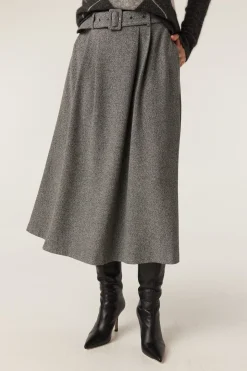 Lena Skirt - Charcoal Marle