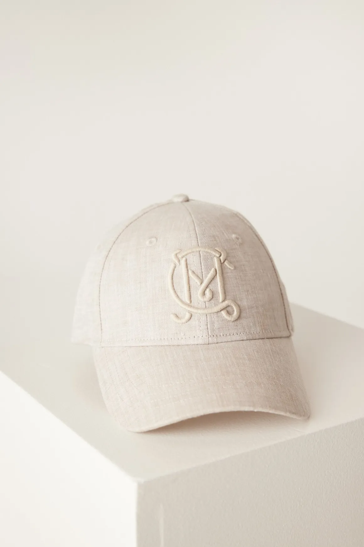 Linen Logo Cap - Natural