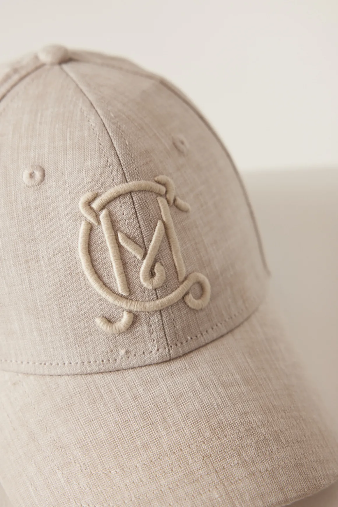 Linen Logo Cap - Natural