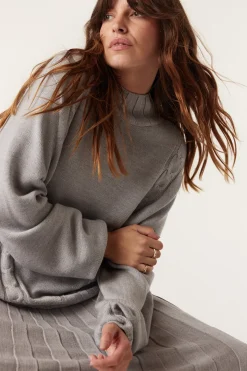 Lucern Merino Jumper - Grey Marle