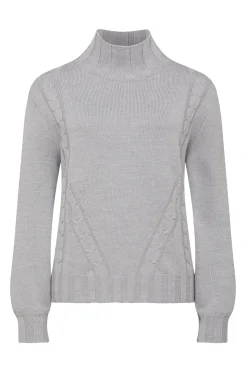 Lucern Merino Jumper - Grey Marle