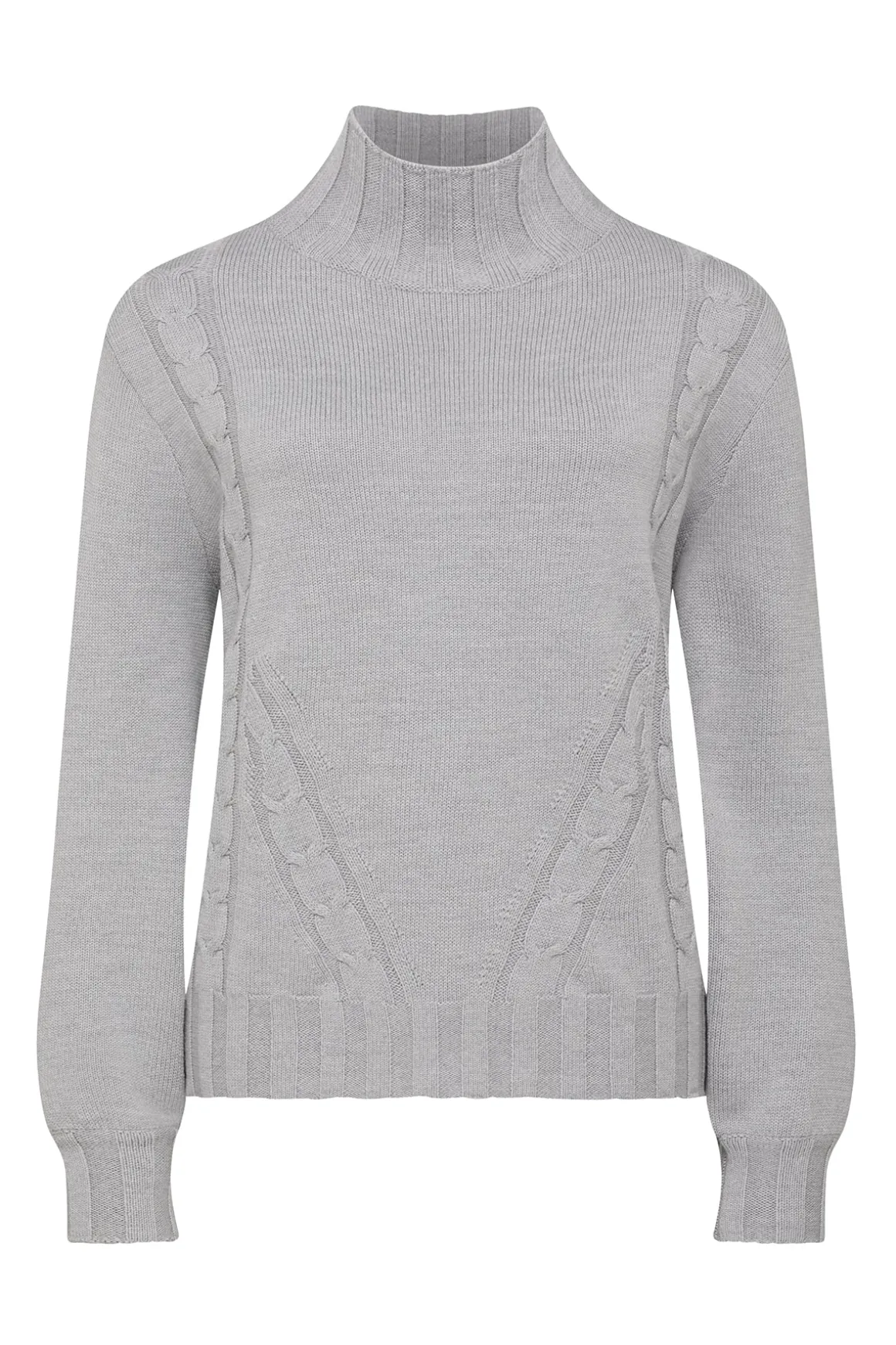 Lucern Merino Jumper - Grey Marle