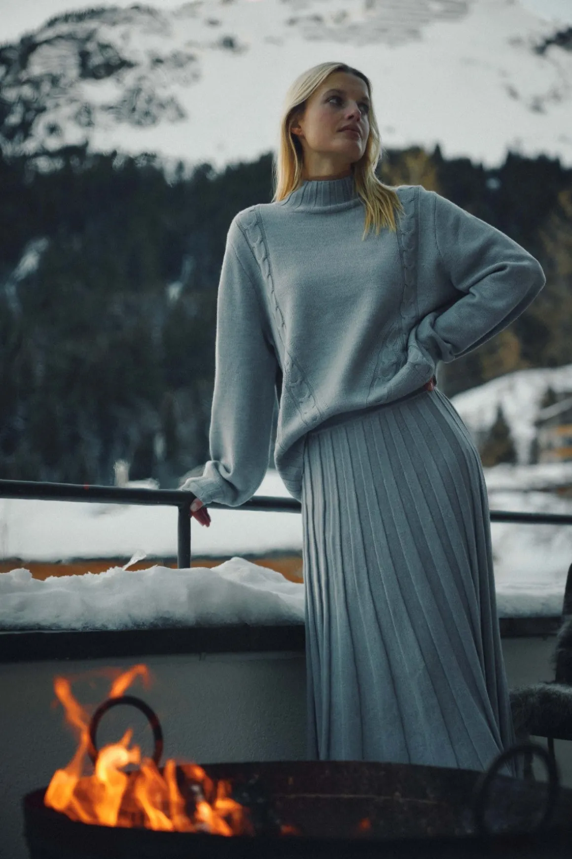 Lucern Merino Jumper - Grey Marle