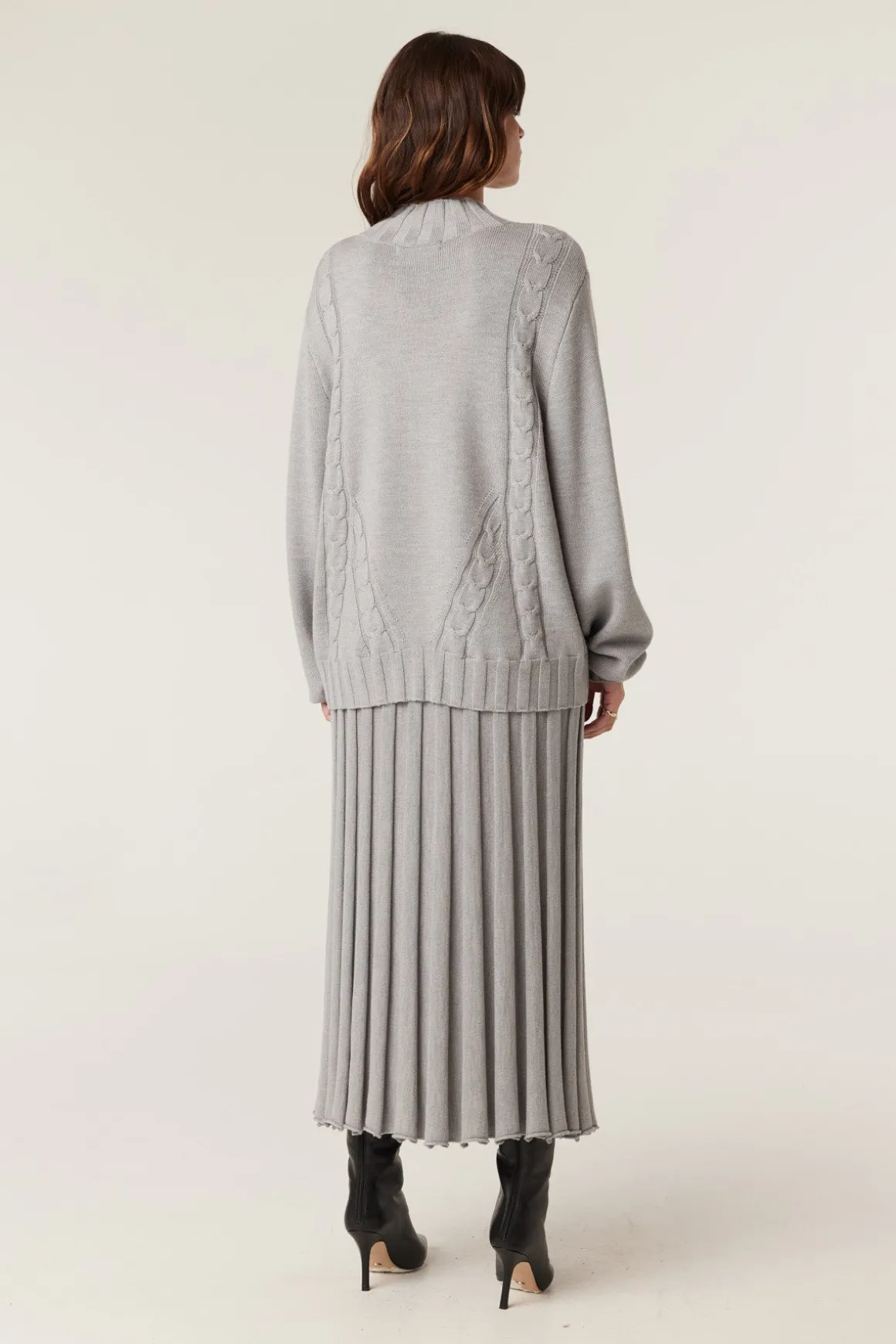 Lucern Merino Jumper - Grey Marle