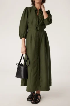 Manly Midi Dress - Olive